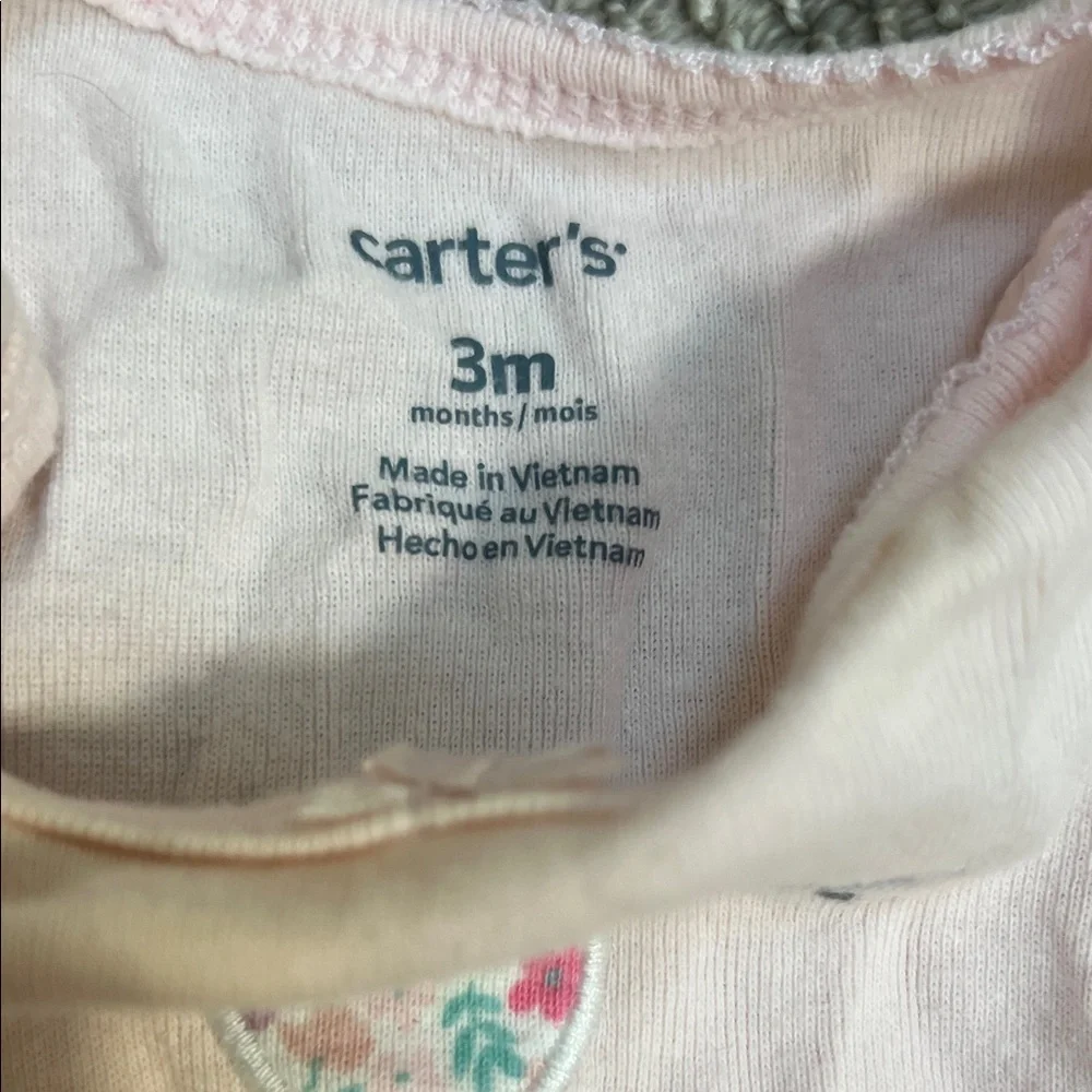 Carter's Light Pink Long Sleeve Baby Bodysuit